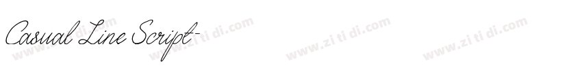 Casual Line Script字体转换